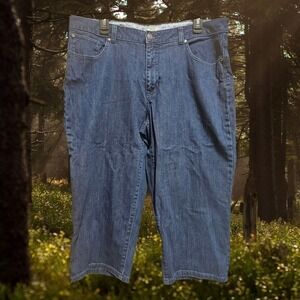 IZOD Denim Capri Pants Womens Blue Casual‎ Cropped Jeans
